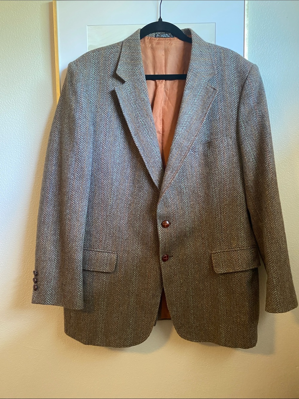 Vintage Austin Manor Multi-Color Brown Blazer, chest 23”